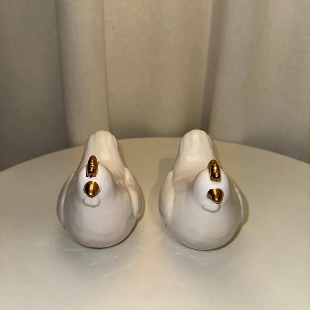 Target Easter White Ceramic Chicken Decoration NWT